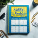 Sunny Goals Blue-Yellow Yearly Planner - Vibrant VisionMap Lab Organizer for Effective Goal Setting and Yearly Planning 6