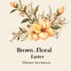 Light Brown Floral Easter Dinner Invitation - Elegant Spring Celebration Invite for Personal and Business Use 1
