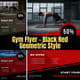 Gym Flyer - Black Red Geometric Style - Dynamic Marketing Template for Fitness Brands and Campaigns 5