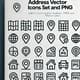 Address Vector Icons Set and PNG - Clean Business Icons for Professional CVs and Resume Designs 3