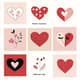 Heart Modern Illustration Valentine's Day Postcard - Contemporary Romantic Greeting for Personal and Business Use 1