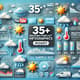 35+ Weather Forecast Infographics MOGRT - Dynamic Weather Data Visuals for Broadcast and Digital Presentations 1