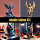 Anubis Statue STL - Detailed 3D Printing Model for Creative Designers and Hobbyists 6