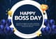 Navy Modern Boss Day Card Design - Sleek Leadership Appreciation Card for Professional Recognition 3