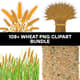 108+ Wheat PNG Clipart Bundle - Premium Natural Food Illustrations for Creative Culinary Projects 6