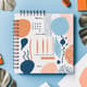 Weekly Planner Peach & Blue Abstract Student Guide - Stylish Academic Organizer for Efficient Study Planning and Time Management 1