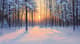 Enchanted Snow Forest - Serene Winter Landscape Art for Tranquil Spaces and Seasonal Decor 1