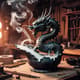 Dragon Incense Burner - 3D Printable Mythical Sculpture for Creative Makers and Decor Enthusiasts 4