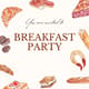 Illustrative Breakfast Party Invitation - Playful Food-Themed Invite for Casual Gatherings and Family Events 5