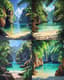 Hidden Tropical Oasis - Serene Tropical Landscape Art for Relaxing Spaces and Creative Decor 4