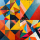 Hard Edge Crisp Triangle Composition - Geometric Abstract Art for Modern Creative Spaces and Visual Projects 3
