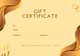 Gold Brown Mid-Century Minimalist Voucher - Stylish Virtual Certificate for Professional Recognition and Digital Awards 4
