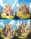 Gumdrop Spires Storybook Castle - Whimsical Cartoon Fantasy Art for Imaginative Creators 5