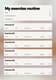 Gradient Exercise Planner - Beige A4 Routine Sheet - Sleek Fitness Tracker Template for Effective Workout Planning and Lifestyle Goals 3