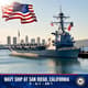 Navy Ship at San Diego California - Cinematic Military Stock Video for Security and Defense Projects 5
