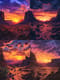 Dramatic Desert Sunset - Vibrant Landscape Art for Captivating Natural Ambiance and Creative Spaces 4