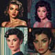 Glamorous Hollywood Pixel Portrait - Vibrant Pixel Art Portraits for Creative Digital Projects and Nostalgic Visuals 1