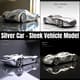 Silver Car Sleek Vehicle Model - High-Quality 3D Renders for Automotive Designers and Visual Creators 3