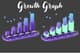 3D Growth Chart Graph - DimensionX Studio 3D Template for Data Visualization and Interactive Reporting 4