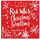 Red White Sketchy Christmas Greeting Card - Festive Holiday Card with Hand-Drawn Charm for Seasonal Greetings and Personal Touch 1