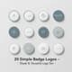 20 Simple Badge Logos - Sleek & Versatile Logo Set for Professional Branding and Business Identity 5