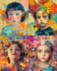 Whimsical Contemporary Child Portrait - Expressive Modern Portrait Art for Personal and Professional Creativity 4