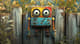 Comical Robot Graffiti Art - Vibrant Street-Style Character Graffiti for Urban Creators and Visual Storytellers 5