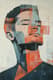 Geometric Abstract Male Portrait in Muted Tones - Contemporary Portrait Art for Creative Spaces and Branding 6