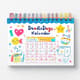 2024 DoodleDays School Wall Calendar - Creative Yearly Planner for Students and Educators 1