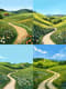 Rolling Green Hills - Serene Rural Landscape Art for Tranquil Home and Office Decor 3