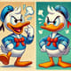 Donald Duck Cartoon Vector Pack - Playful and Expressive Cartoon Vectors for Creative Projects and Merchandise 4