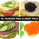 76+ Burger PNG Clipart Pack - Vibrant Food Illustrations for Creative Culinary & Marketing Projects 2025 3