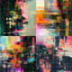 Digital Abstract Glitch Grid Layered Art - Contemporary Abstract Artwork for Creative Designers and Visual Projects 3
