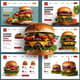 Modern Burger Menu Bundle - PSD Template - Sleek Editable Menu Designs for Restaurants and Food Businesses 1