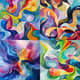Lyrical Abstract Flowing Organic Forms - Expressive Abstract Art for Creative Spaces and Visual Projects 3