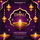 10 Diwali Celebration Posters - Elegant Festival PSD Bundle - Stylish Marketing Templates for Festive Campaigns and Brand Promotion 3
