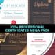 100+ Professional Certificates Mega Pack - Premium Virtual Certificate Designs for Business, Education & Personal Recognition 6