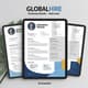 GlobalHire Pro Resume Bundle A4US Letter - Professional Business Resume Templates for Career Growth and Job Applications 4