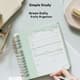 Simple Study Green Focus Daily Organizer - Minimalist Academic Planner for Effective Study and Time Management 3