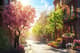 Spring Cityscape View - Serene Landscape Art for Tranquil Urban and Nature Scenes 6