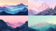 Mountain Dusk Scene - Serene Sunset Landscape Art for Creative and Commercial Use 5