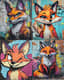 Sly Exaggerated Fox Graffiti - Bold Character Street Art for Urban Creatives and Visual Storytelling 4