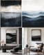 Monochromatic Landscape Modern Minimalist Touch - Contemporary Wall Art for Stylish Interiors and Calm Spaces 4