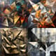 Geometric Abstract Overlapping Polygons - Modern Geometric Abstract Art for Creative Spaces and Contemporary Decor 1