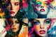Digital Painting Contemporary Female Portrait - Modern Digital Portrait Art for Creative and Professional Use 3