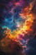 Colorful Nebula Wall Art - Vibrant Cosmic Space Decor for Modern Interiors and Creative Ambiances 6