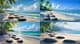 Sunset Beach Tranquility - Serene Tropical Landscape Art for Relaxing Spaces and Creative Projects 4