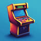 Retro Arcade Machine Pixel Icon - Vibrant Pixel Art Icon for Gamers and Digital Creators 6