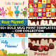 50+ Bold Mug Print Templates - CDR Collection - Vibrant, Editable Mug Designs for Creative Brands and Custom Gifts 3