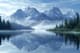 Serene Mountain Lake - Tranquil Landscape Art for Nature Lovers and Creative Spaces 1
